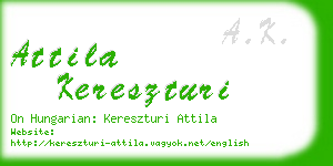 attila kereszturi business card